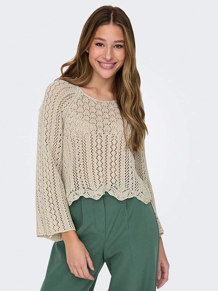 ONLY Sweter w kolorze beżowym