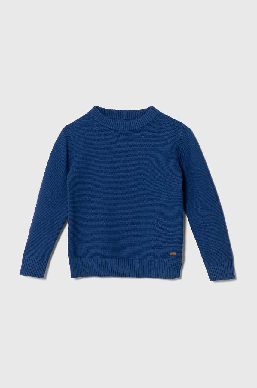 zippy sweter bawełniany dziecięcy kolor niebieski lekki - Zippy