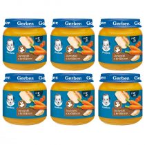 Gerber Obiadek jarzynki z królikiem dla niemowląt po 5 miesiącu zgrzewka 6 x 125 g