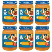 Gerber Obiadek spaghetti z kurczakiem dla niemowląt po 8 miesiącu zgrzewka 6 x 190 g
