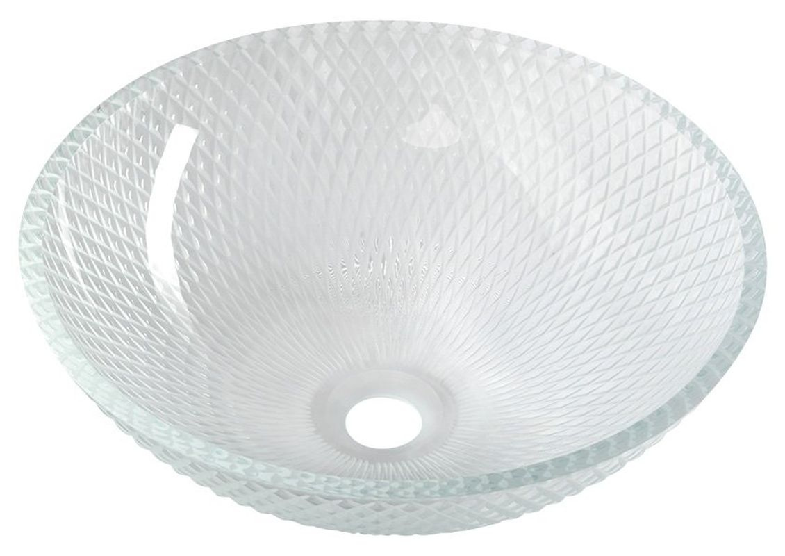 Sapho PUKETA umywalka szklana średnica 42 cm przezroczysta TY165