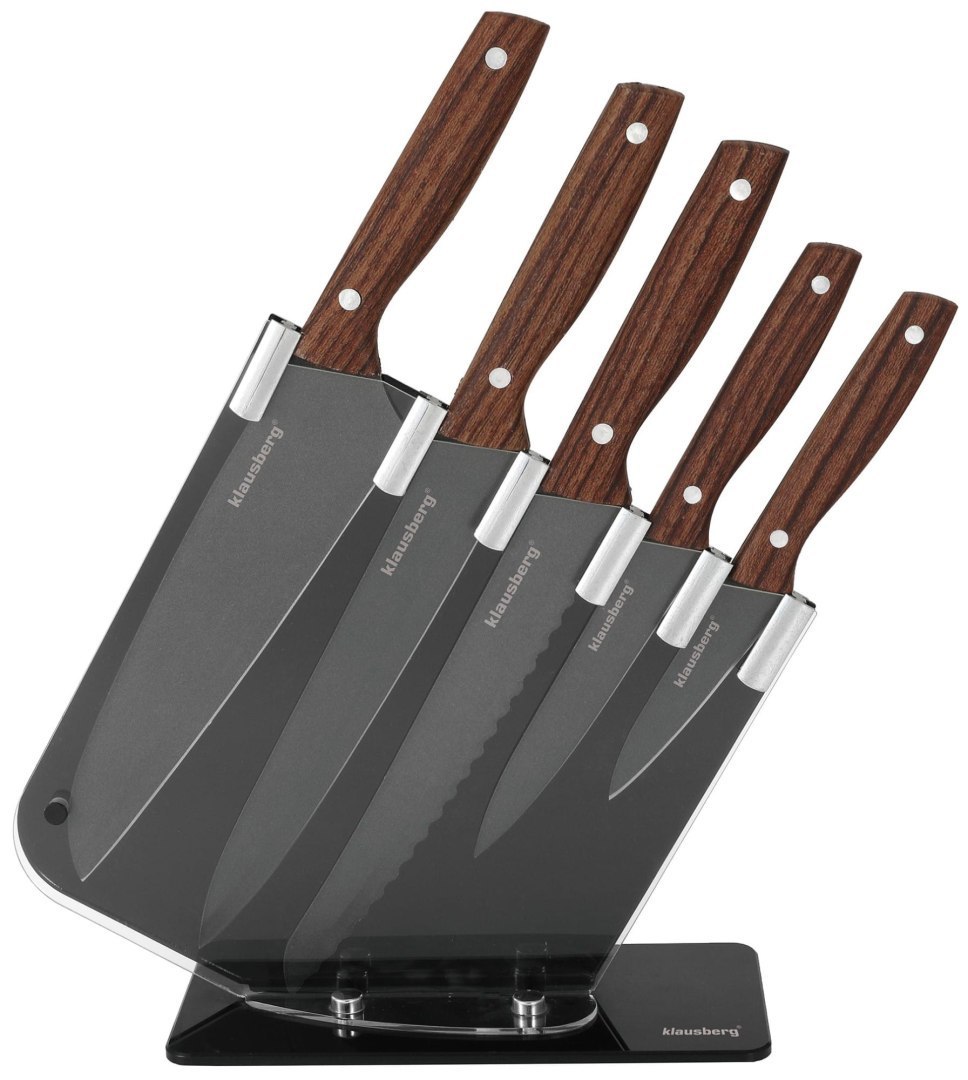 SK ZESTAW NOŻY KUCHENNYCH W STOJAKU 5 EL. KLAUSBERG KB-7616 emix