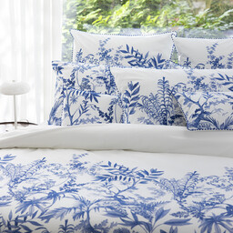 Le Jacquard Fran ais Poszwa bawełniana Jardin d''eden Blue