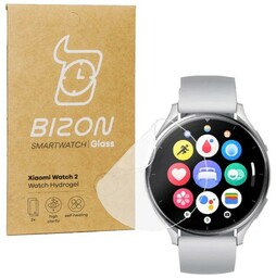 Folia hydrożelowa na ekran Bizon Glass Watch Hydrogel do Xiaomi Watch 2, 2 sztuki