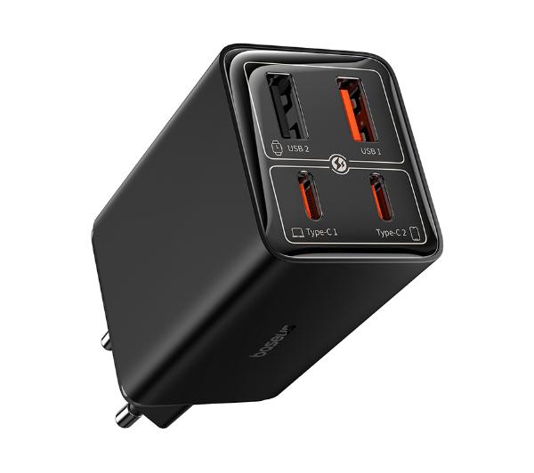 Baseus GaN6 Pro 2xUSB-C + 2xUSB 65W Czarny