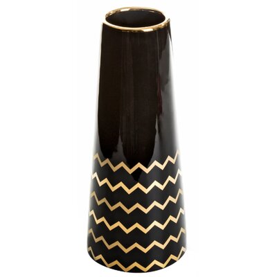 Wazon EUROFIRANY Thea 01 12 x 30 cm Czarny