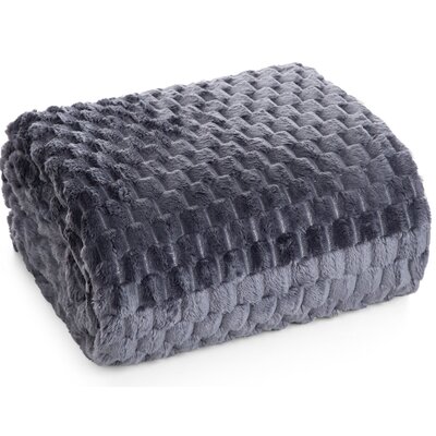 Koc 130 x 160 Flanelowy Design Cindy6 Stal