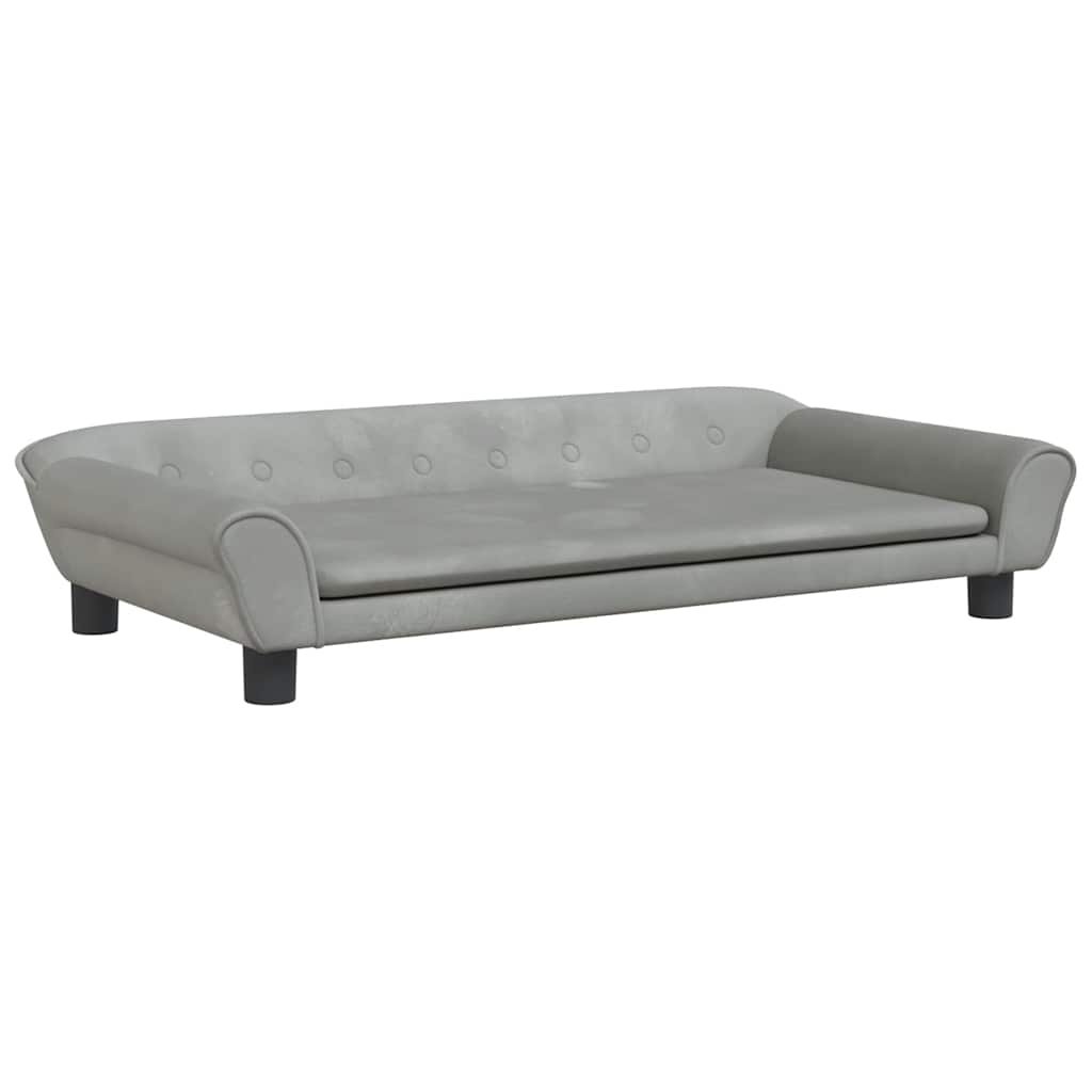 vidaXL Legowisko dla psa, jasnoszare, 100x50x21 cm, aksamitne