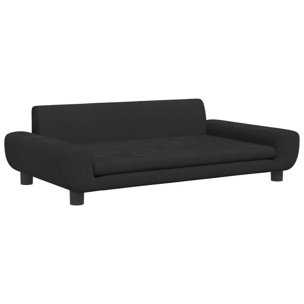 vidaXL Legowisko dla psa, czarne, 100x54x33 cm, aksamitne