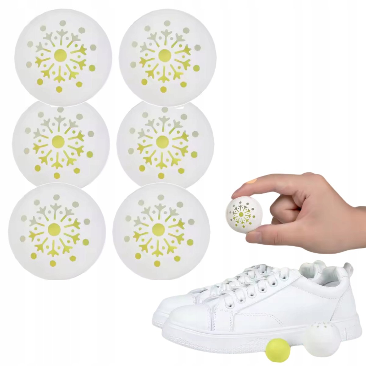 Odświeżające KULKI do Butów SZAFY Zapachowe ZIELONEJ HERBATY Obuwia 6 Sztuk