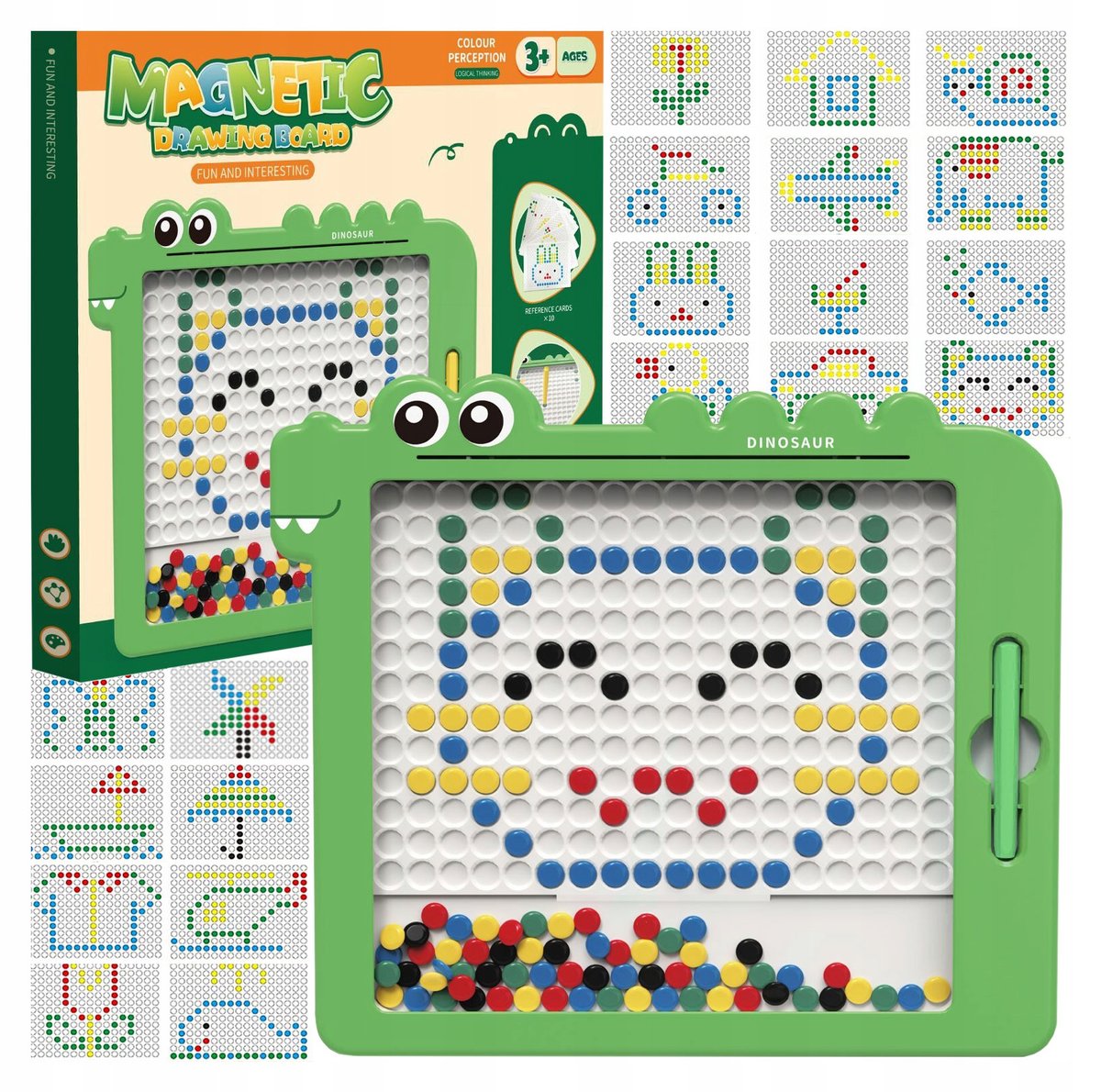 Tablica Magnetyczna Dla Dzieci Montessori Magpad Klocki Magnetyczne + Pisak