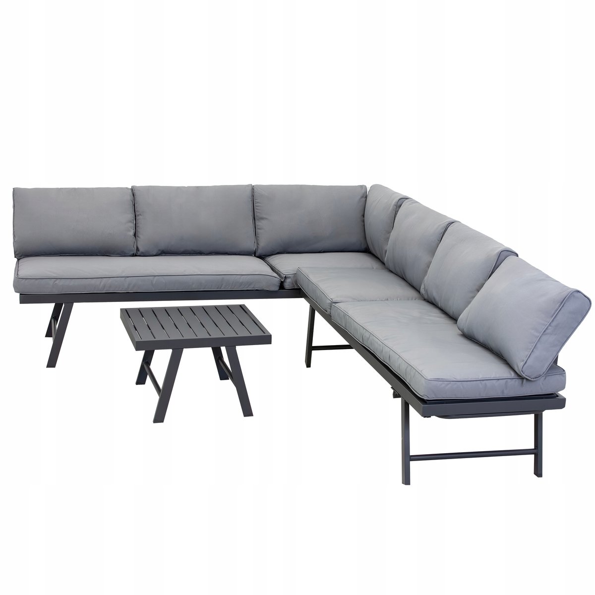 ZESTAW MEBLI OGRODOWYCH narożnik sofa stolik komplet NA OGRÓD TARAS leżanka