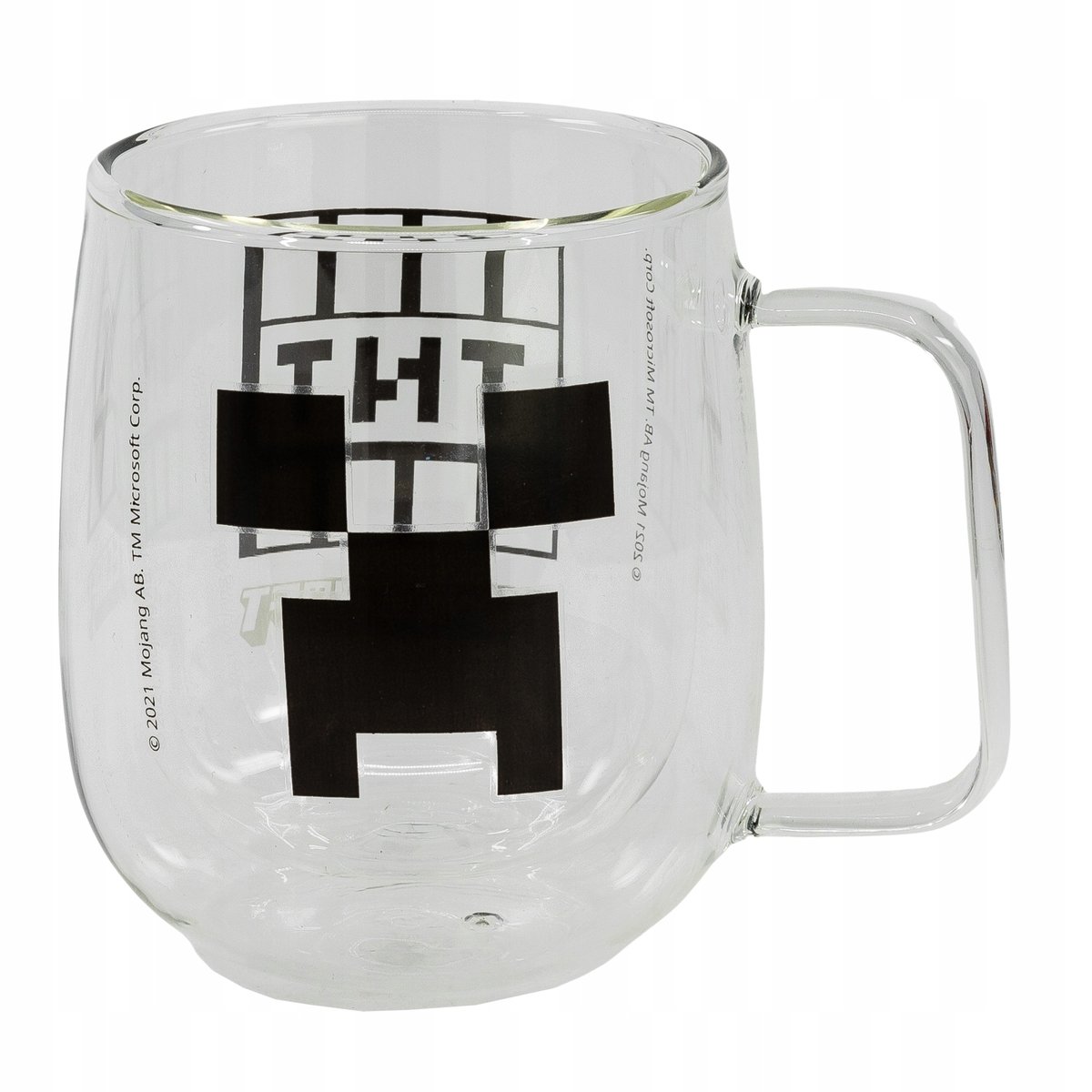 Kubek szklany z podwójnymi ściankami Minecraft Creeper 290 ml oficjalny