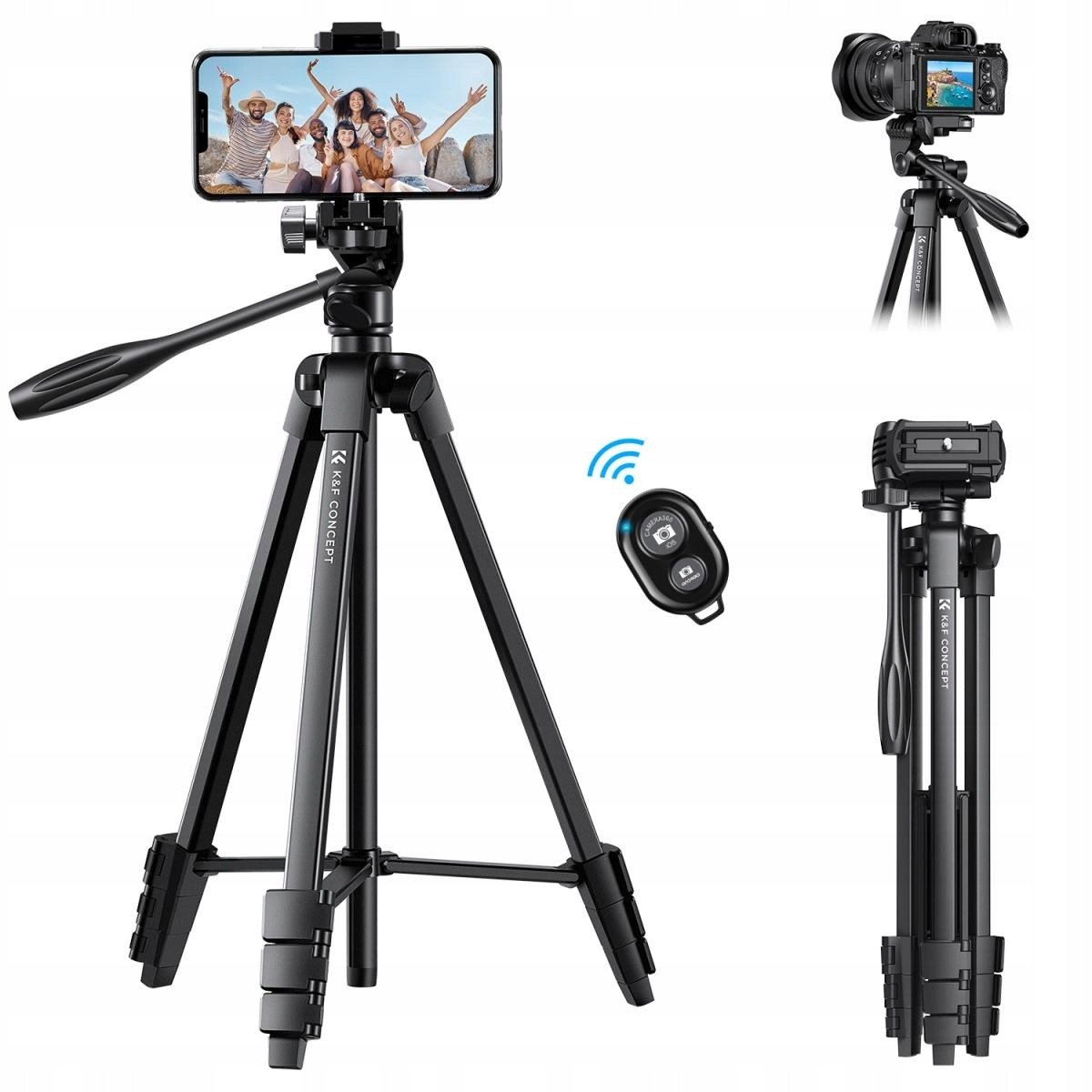 Statyw Tripod do Aparatu Uchwyt do Telefonu + Pilot Bluetooth Selfie stick