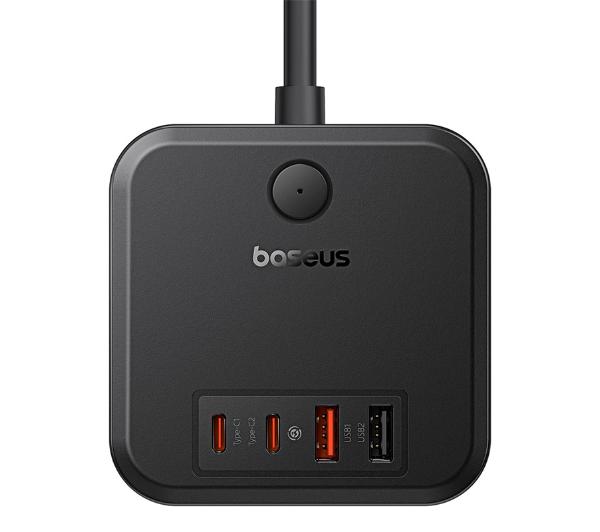 Baseus PowerCombo 3AC+2U+2C 30W 1.5m Czarny