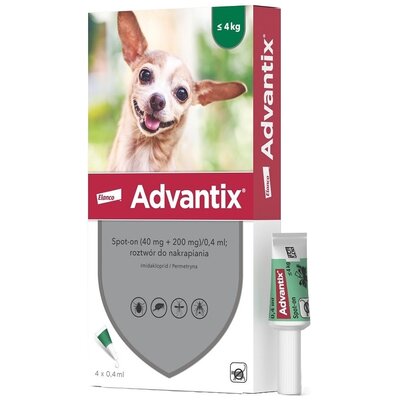 Bayer Advantix Spot-on 4x0,4 ml (do 4 kg) PBYE005