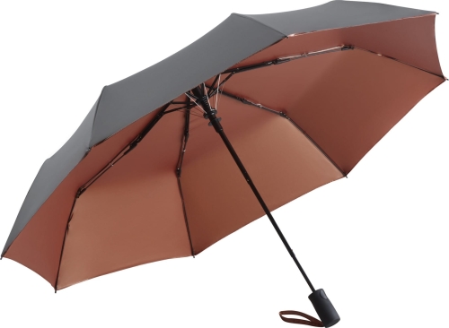 Parasol Doubleface szaro-miedziany