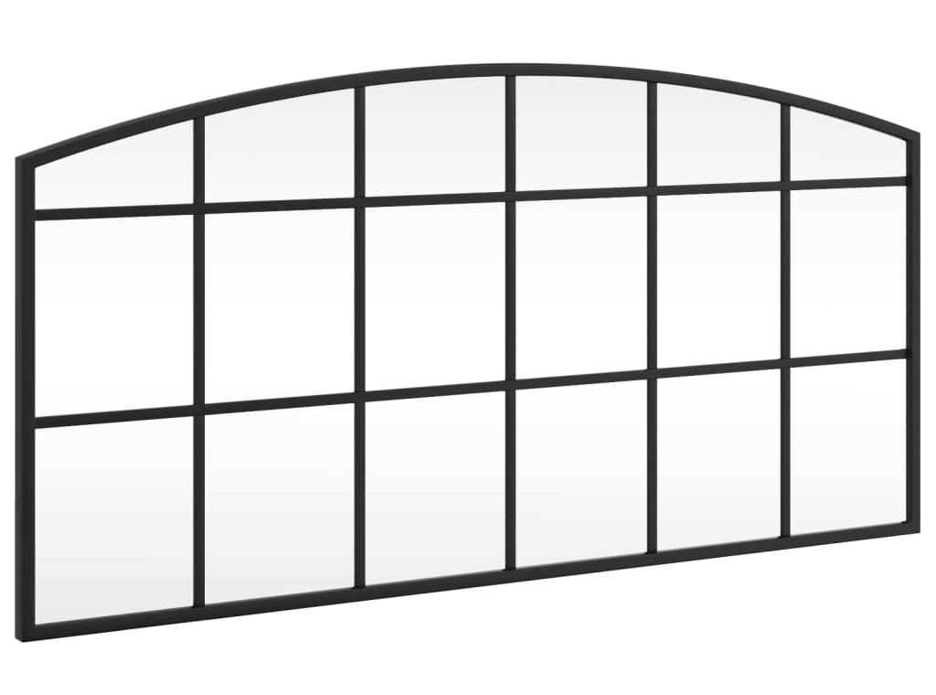 Lustro ścienne w czarnej metalowej ramie K7-N07