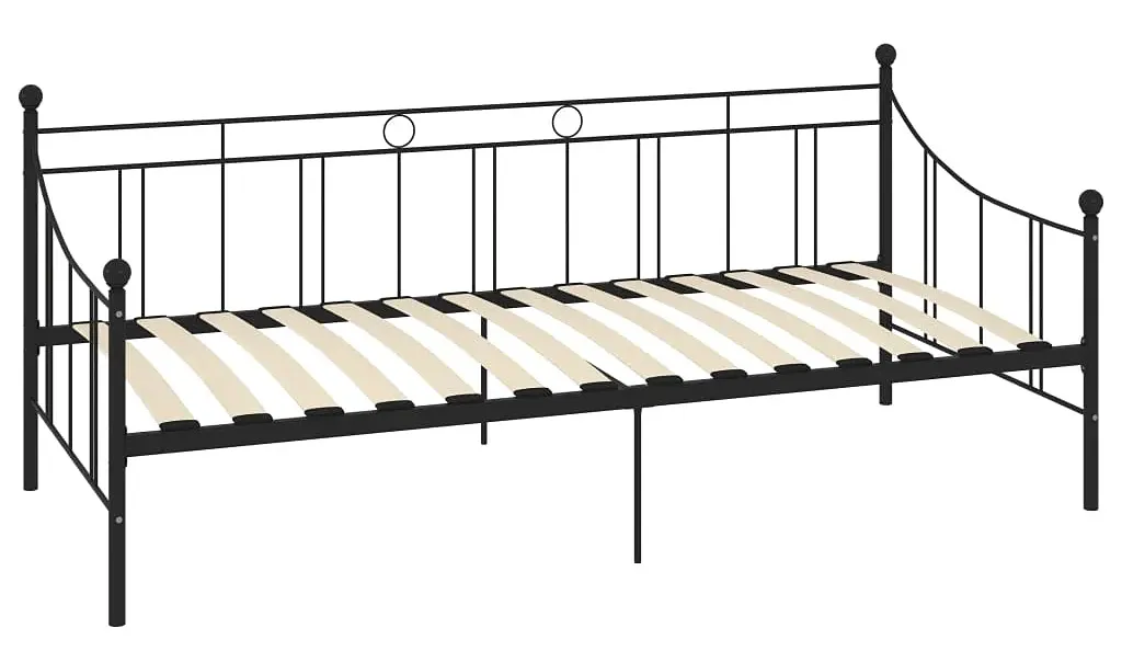Czarne metalowe łóżko 90x200 cm P1-L94
