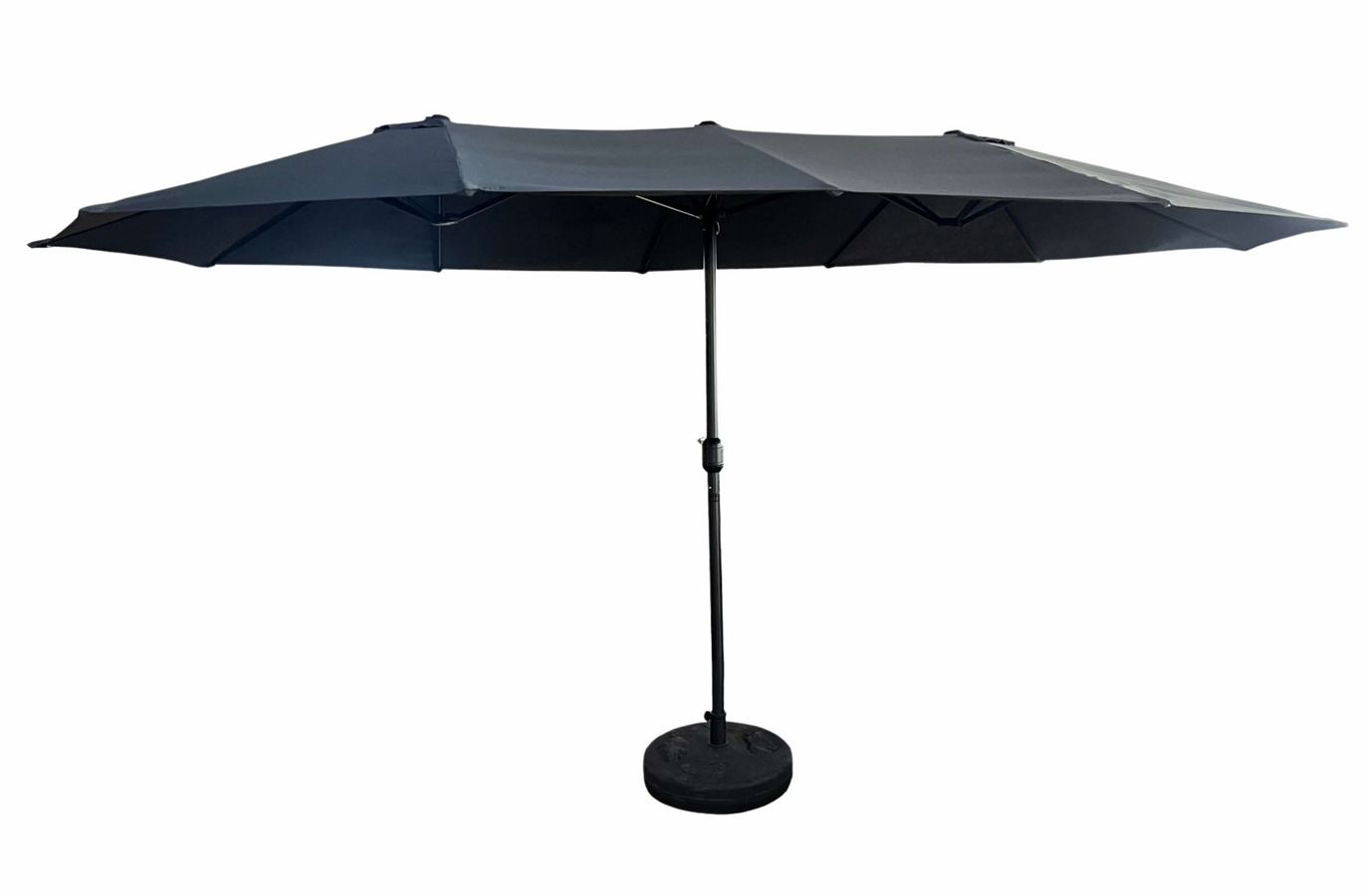 Ciemnoszary potrójny parasol ogrodowy H8-L35