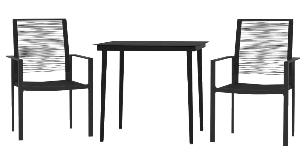 Czarny elegancki zestaw mebli ogrodowych F4-W16