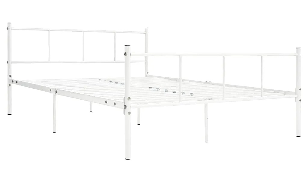 Białe metalowe łóżko 120x200 cm G5-P08