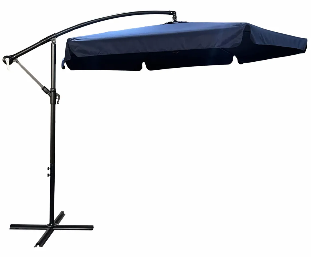 Granatowy parasol ogrodowy z korbką G7-P51