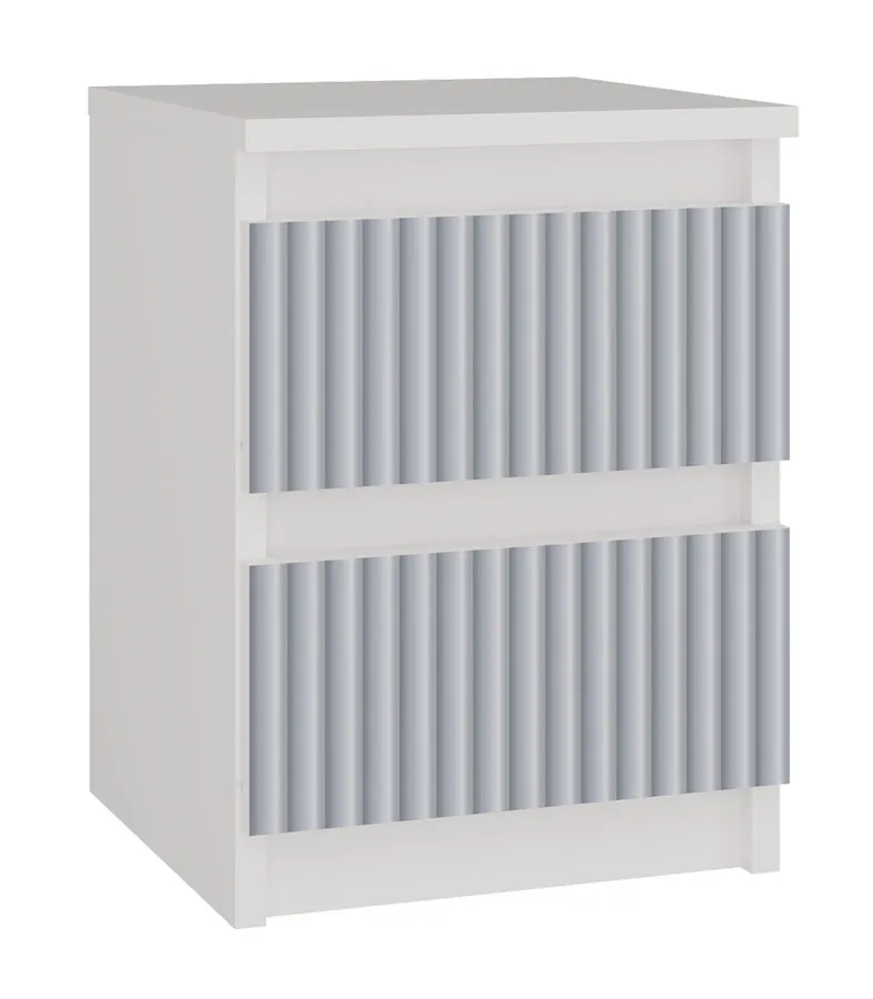 Nowoczesna szafka nocna młodzieżowa biały + niebieski G4-D25