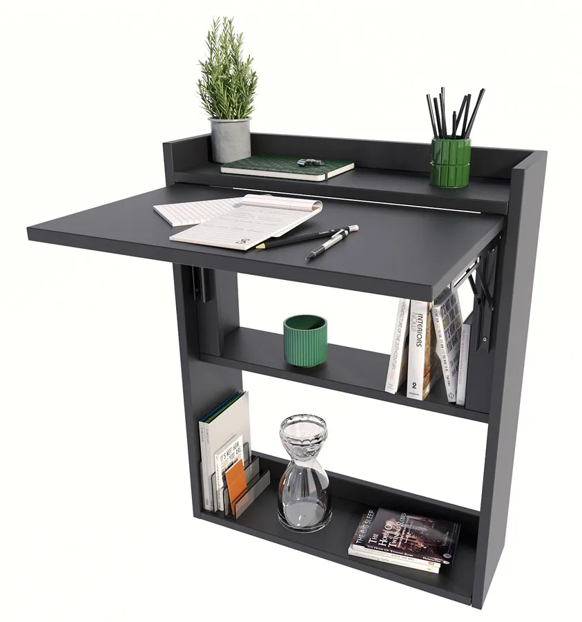 Elior Czarne małe składane biurko pod laptopa M9-C18