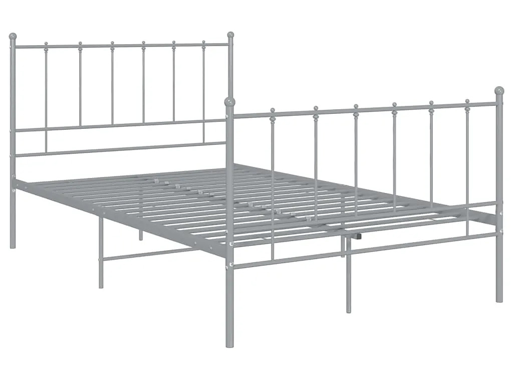 Szare metalowe łóżko industrialne120x200 cm M5-A75