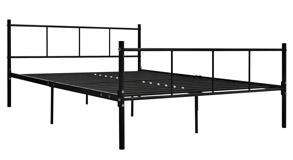 Czarne metalowe łóżko z zagłówkiem 120x200 cm Hipes 4X