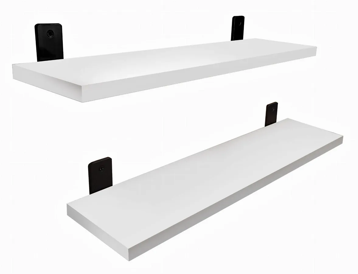 Białe klasyczne półki ścienne 2 sztuki 80 cm G9-T09