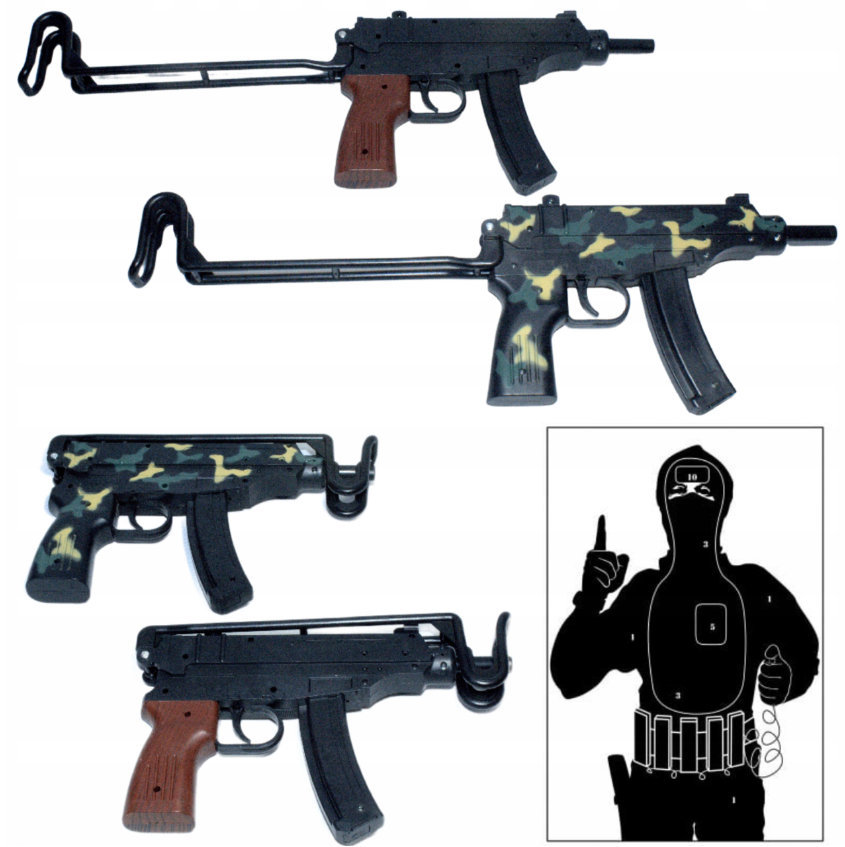 Scorpion Skorpion Pistolet Karabin Kulki + Tarcza