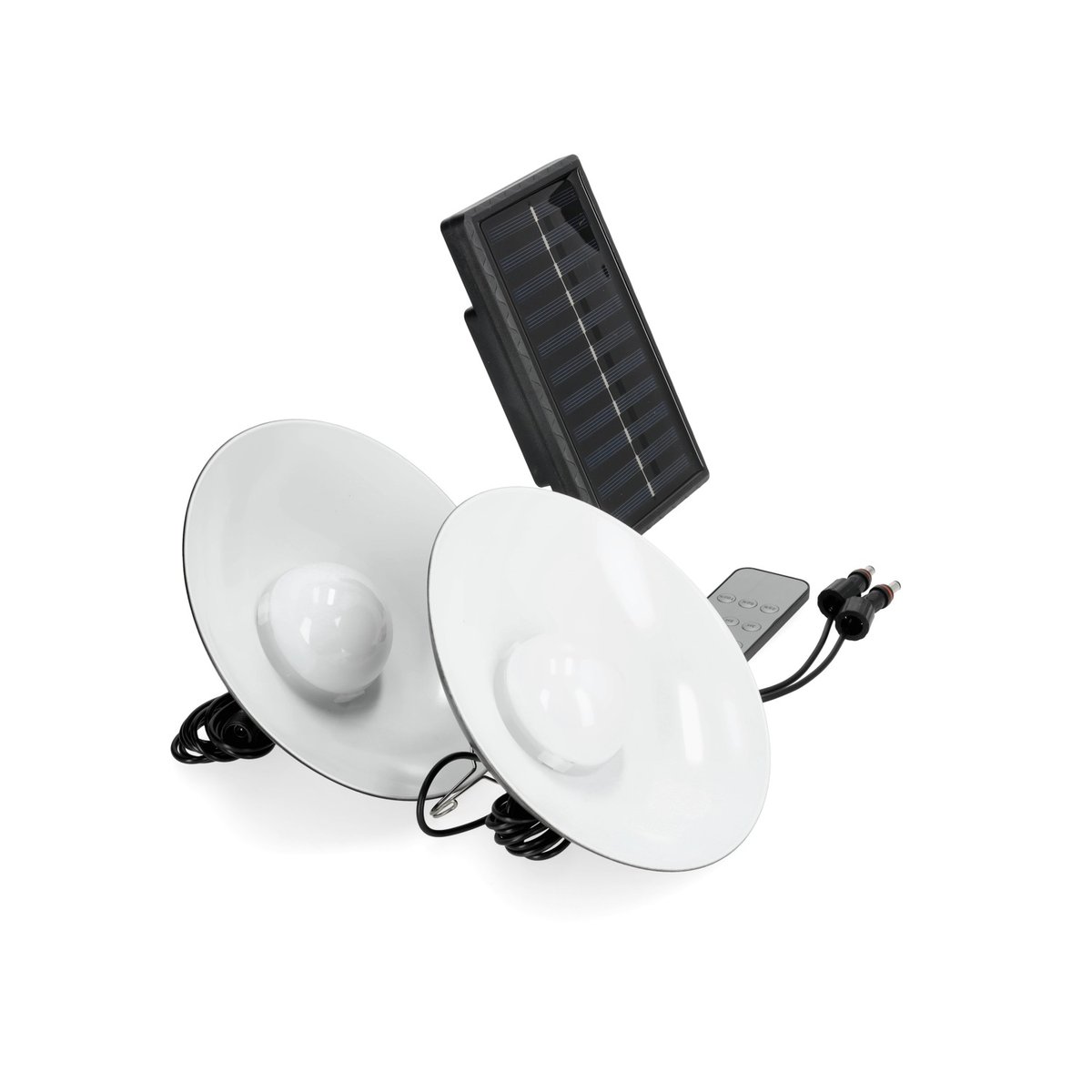 Lampa solarna CAIRO 2x0,5W oświetlenie zewnętrzne barwa zimna DWA KLOSZE
