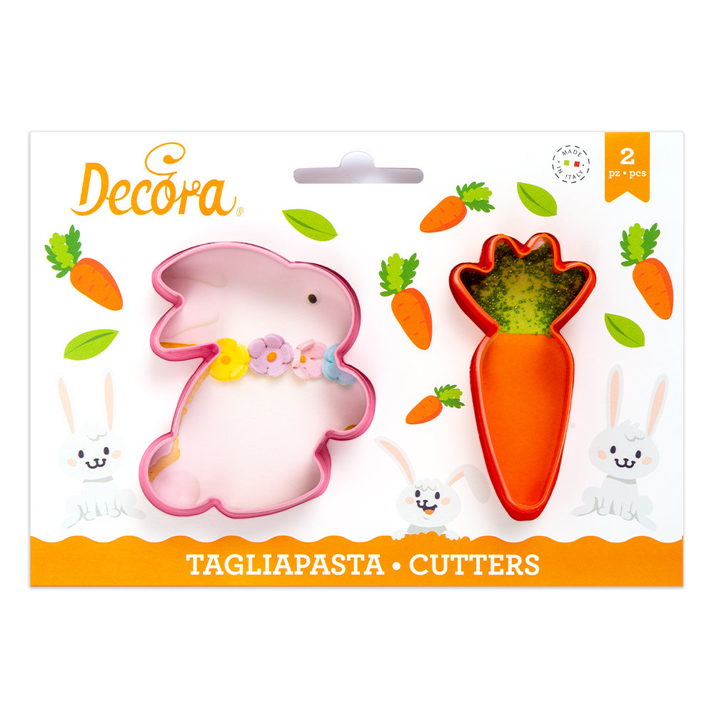 Decora Foremki do wykrawania na Wielkanoc KRÓLIK I MARCHEWKA - 2 szt.