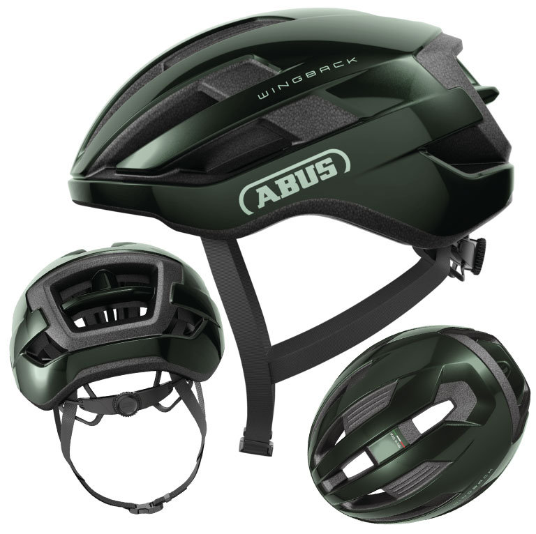 Kask rowerowy szosowy ABUS WINGBACK moss green L (57-61cm)