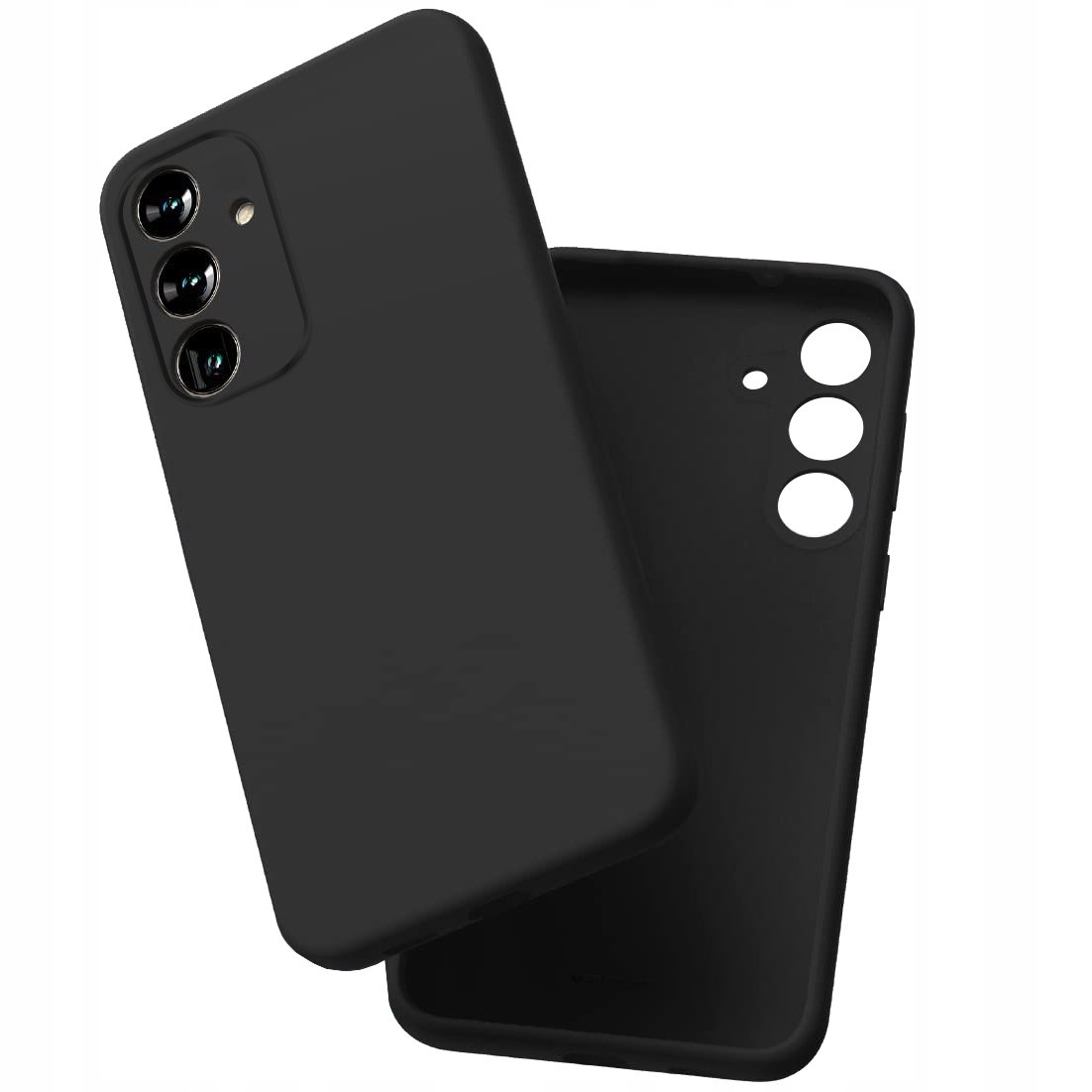 CZARNE matowe PLECKI CASE ETUI silicone mat do SAMSUNG A34 + SZKŁO