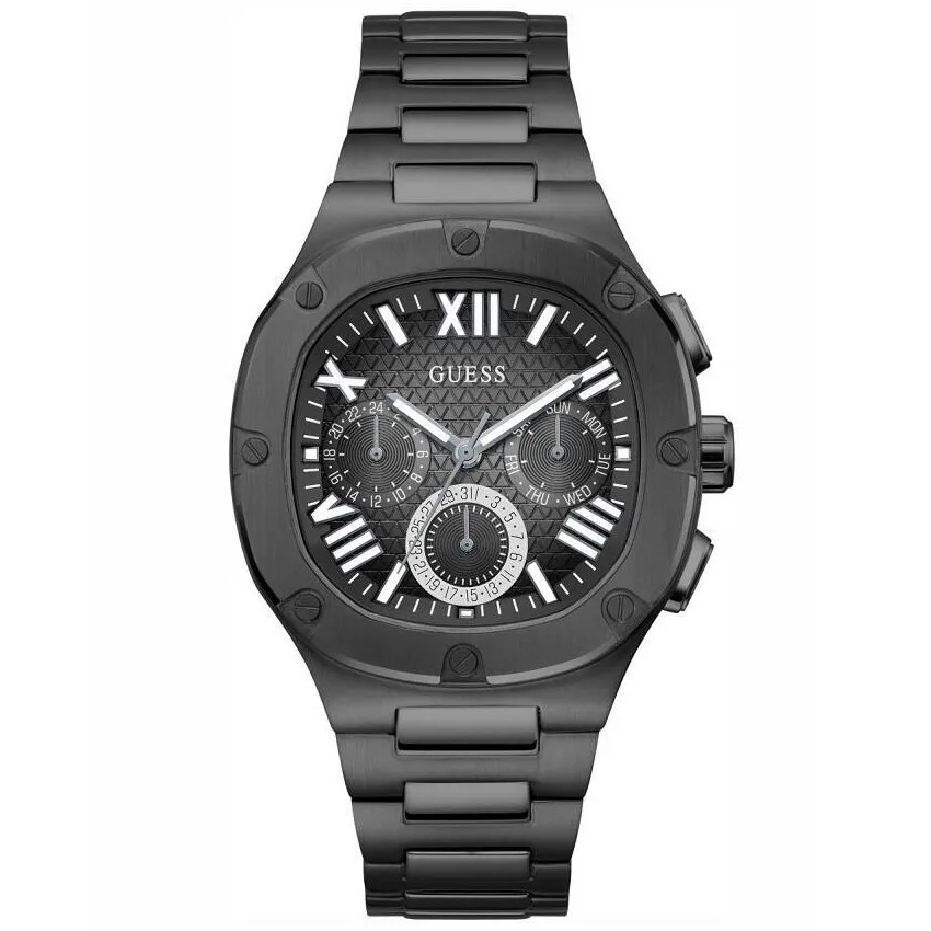 Czarny zegarek męski Guess Headline z bransoletką GW0572G3