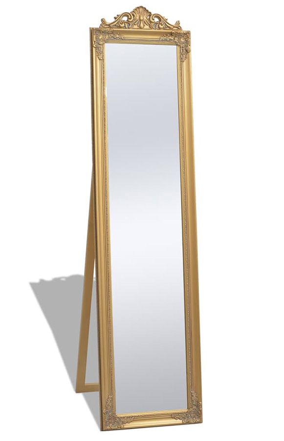 Złote stojące lustro w stylu glamour L7-A39