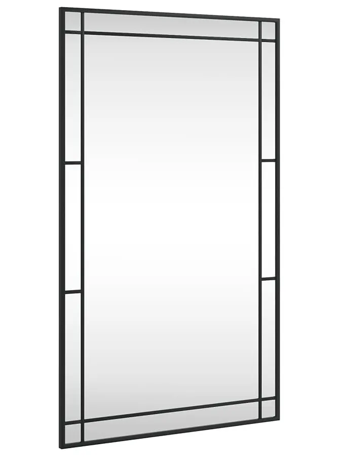 Prostokątne Lustro W Stylu Loft Z Czarną Ramą B3-R32