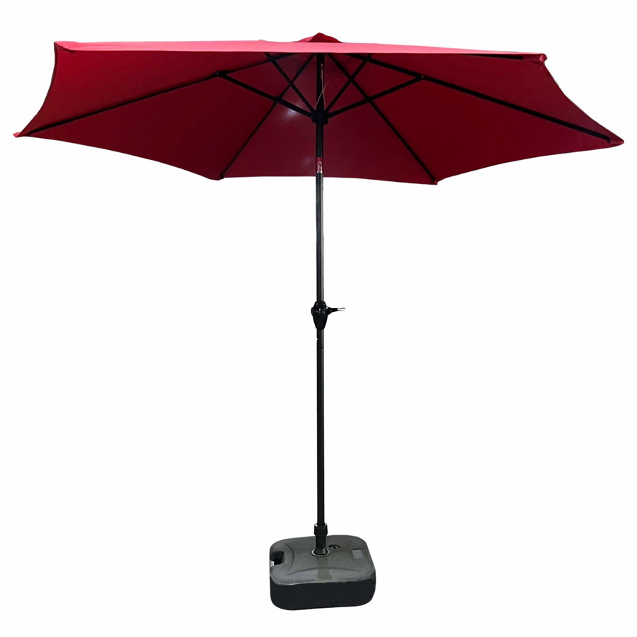 Czerwony okrągły parasol ogrodowy - Łaross