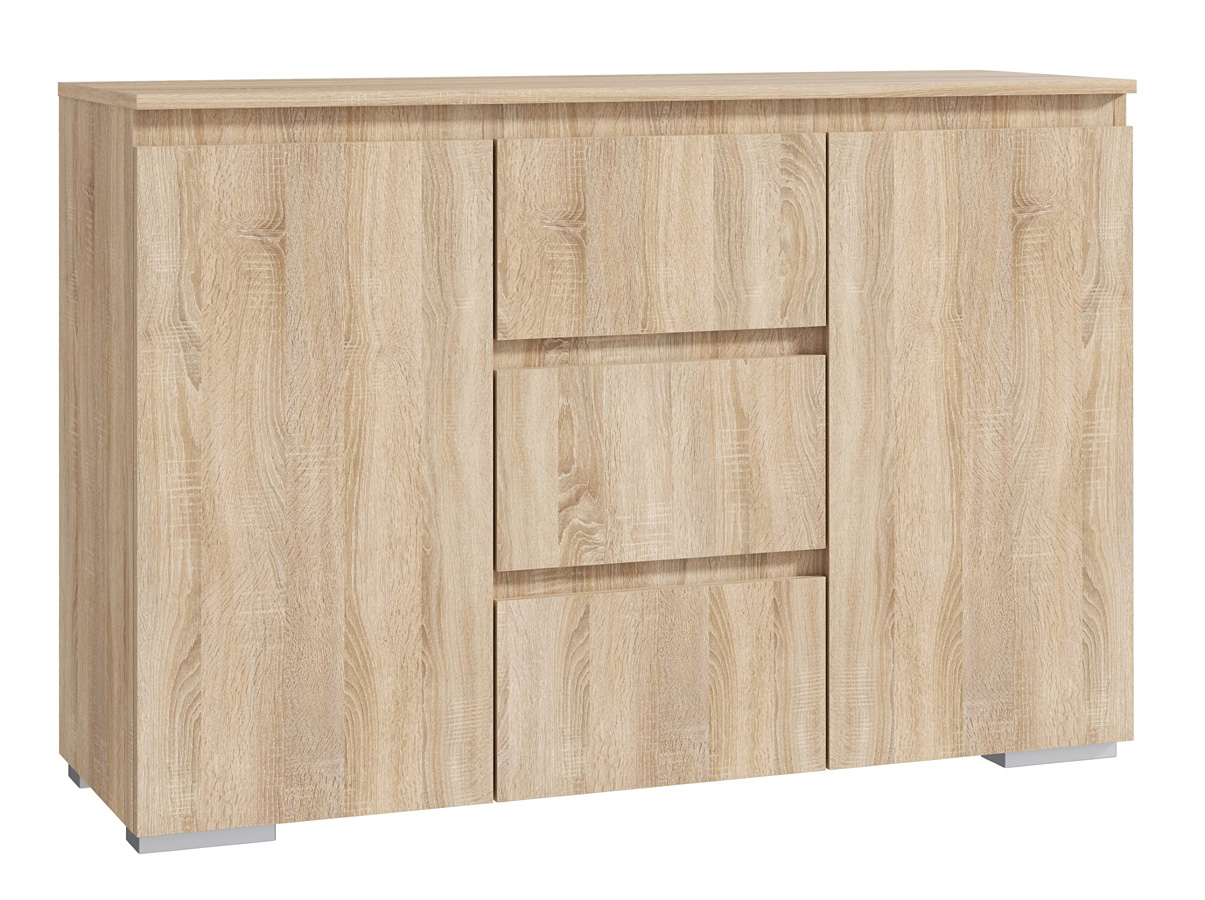 Komoda z szufladami i półkami dąb sonoma 120 cm Z2-W99