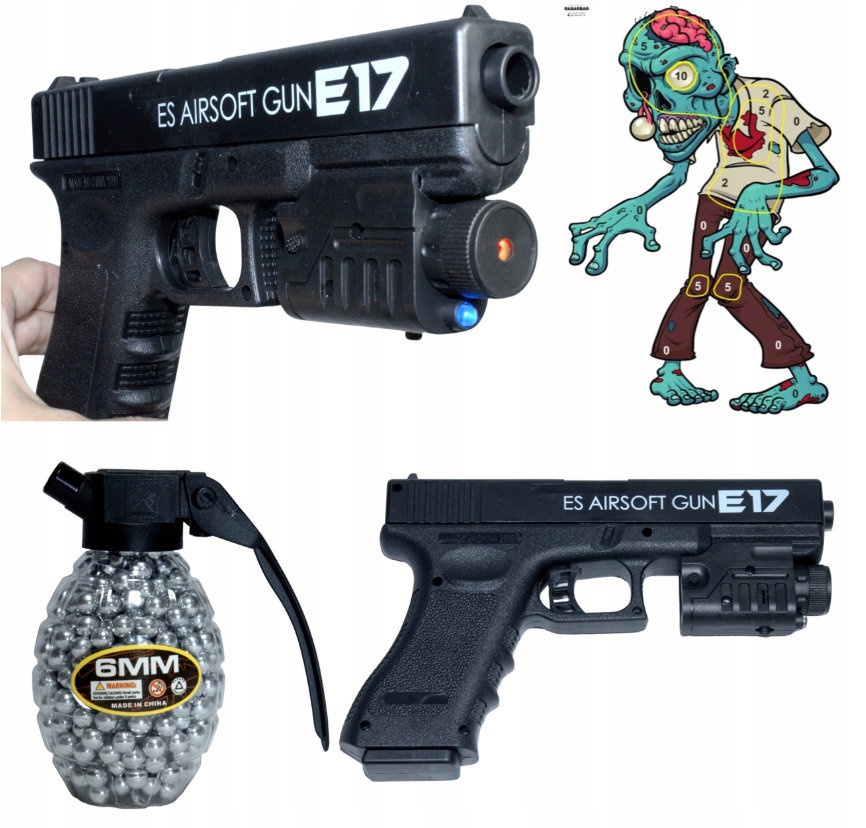 Glock Pistolet Kulki Karabin Pistolety + Tarcza