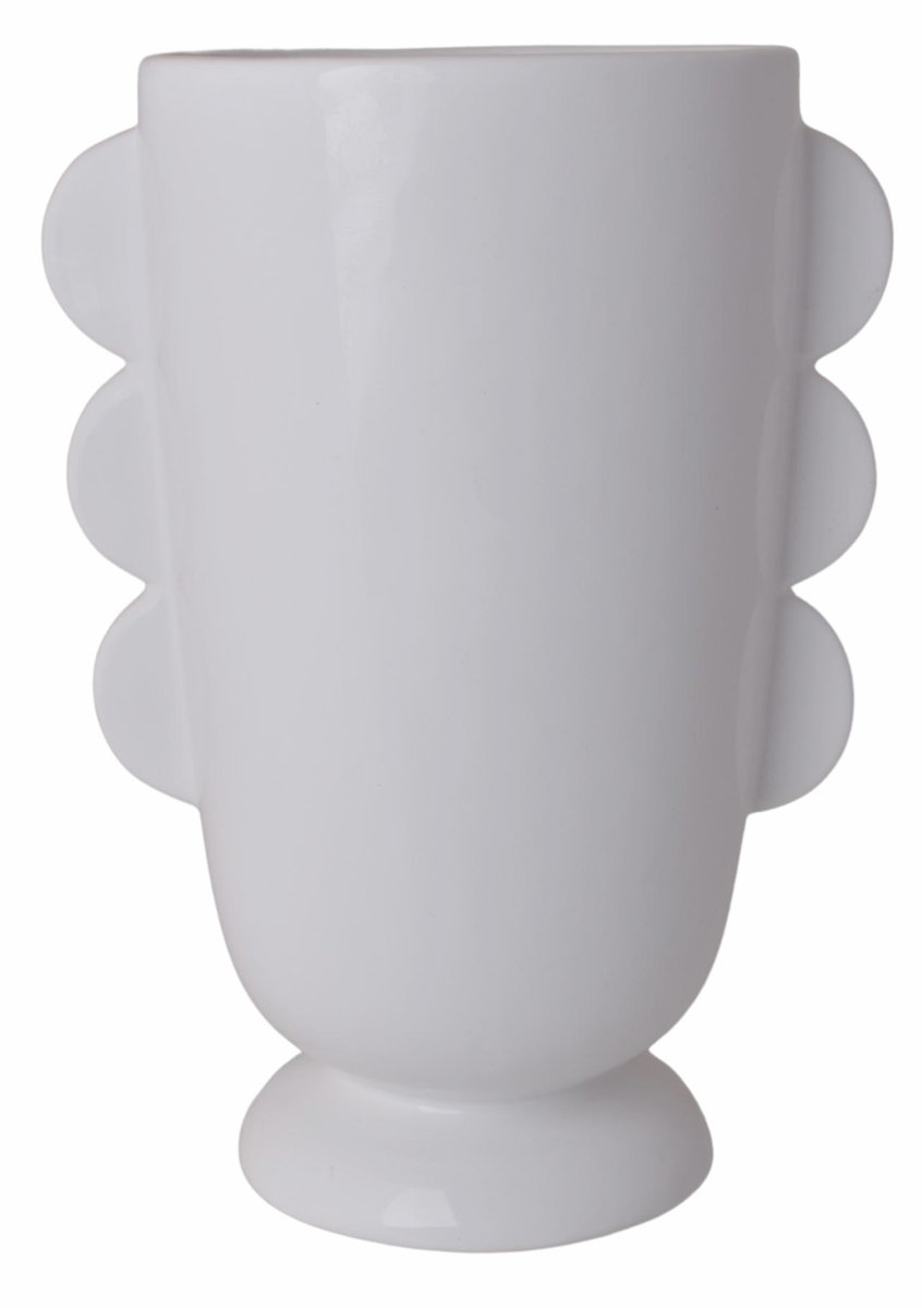 Ewax, Wazon ceramiczny 211410-29, biały, 15x15x28 cm