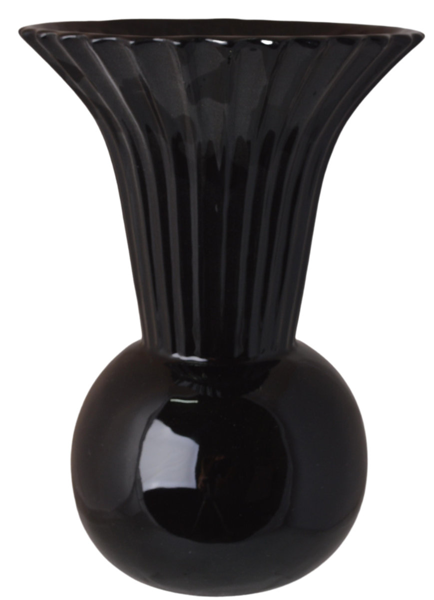 Ewax, Wazon ceramiczny 211446-25, czarny, 18x18x25 cm