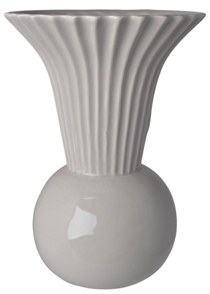 Ewax, Wazon ceramiczny 211446-25, beżowy, 18x18x25 cm