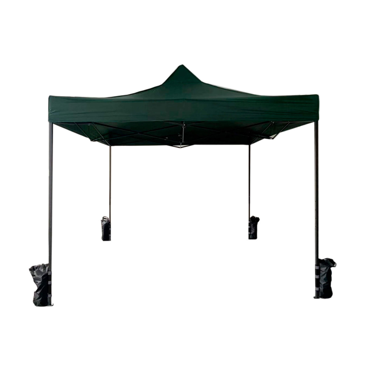 Rebecca Mobili Rozsuwany Namiot na Altane z 4 Ciężarami Metalowy Poliester Zielony Fair Bag Garden Market 3,1 x 3 x 3 m