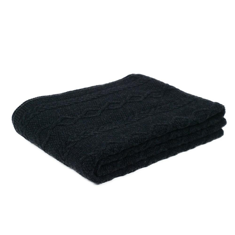 Koc dziany ava 130x170 grafit wyroby rehabilitacyjne z dzianin wełnianych klasa i, reguła 1 pościelowe wyroby rozgrzewające - Koc