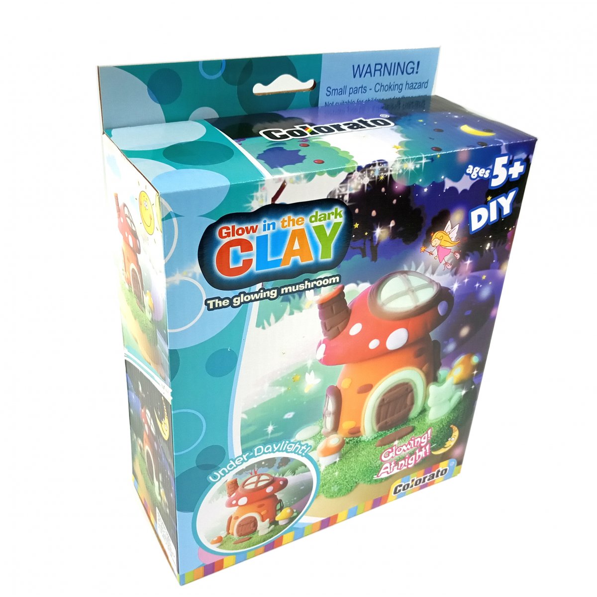 KREATYWNY ZESTAW GLINA ŚWIECĄCY GRZYBEK