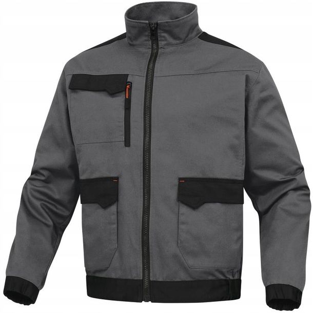 Delta Plus Bluza robocza Mach2 z poliestru i bawełny szaro pomarańczowe L M2VE3 M2VE3GOGT M2VE3GOGT